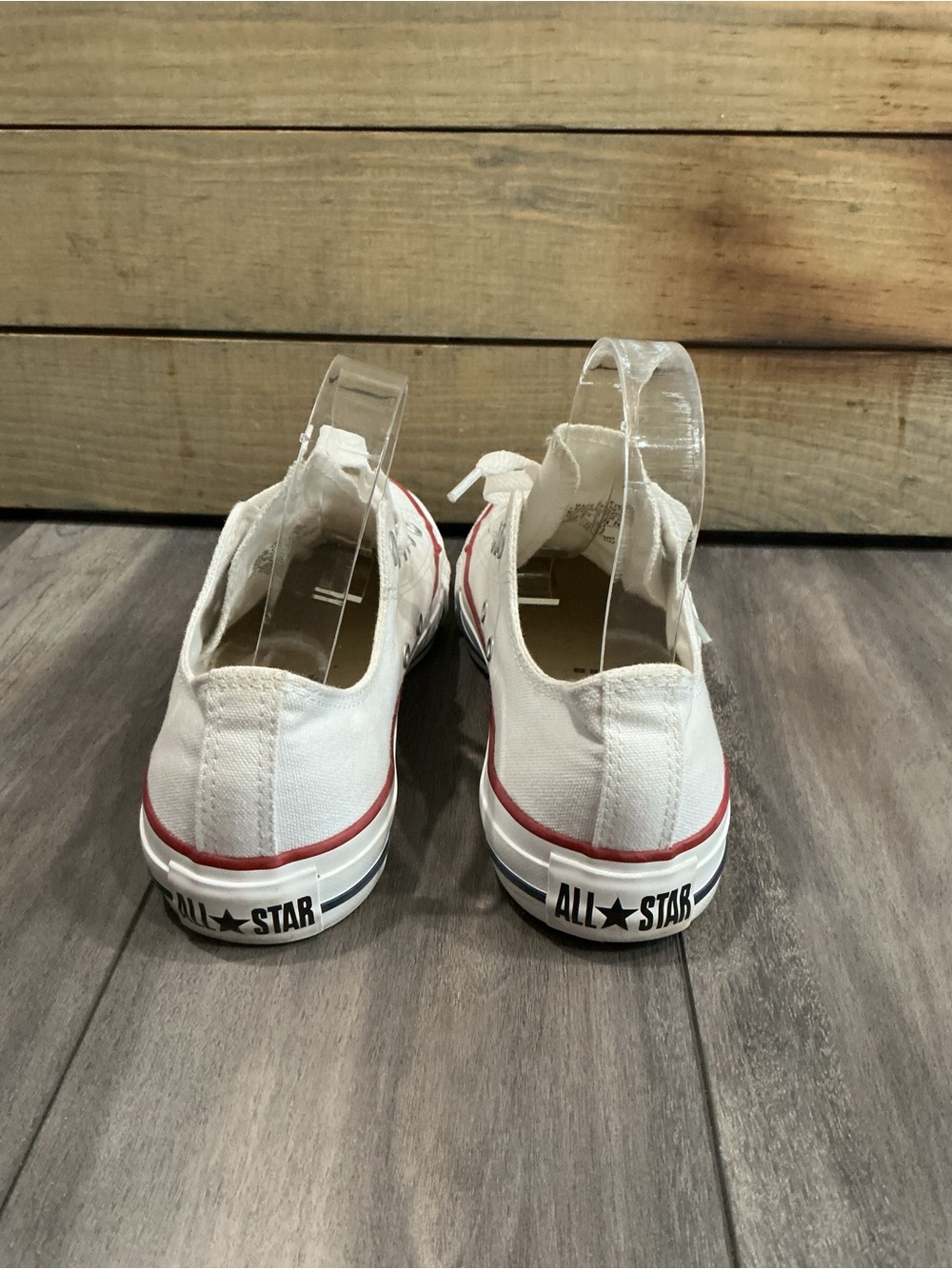 White Converse Low Top All Stars Women's Sz 8 - Picture 4 of 6